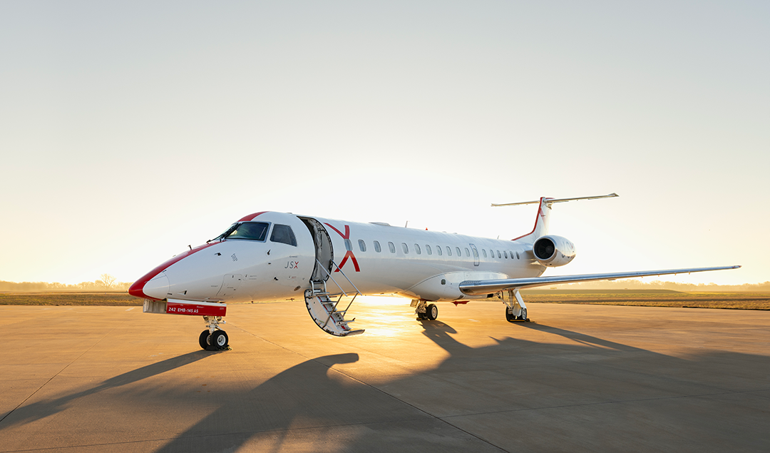 JSX aircraft on the ramp