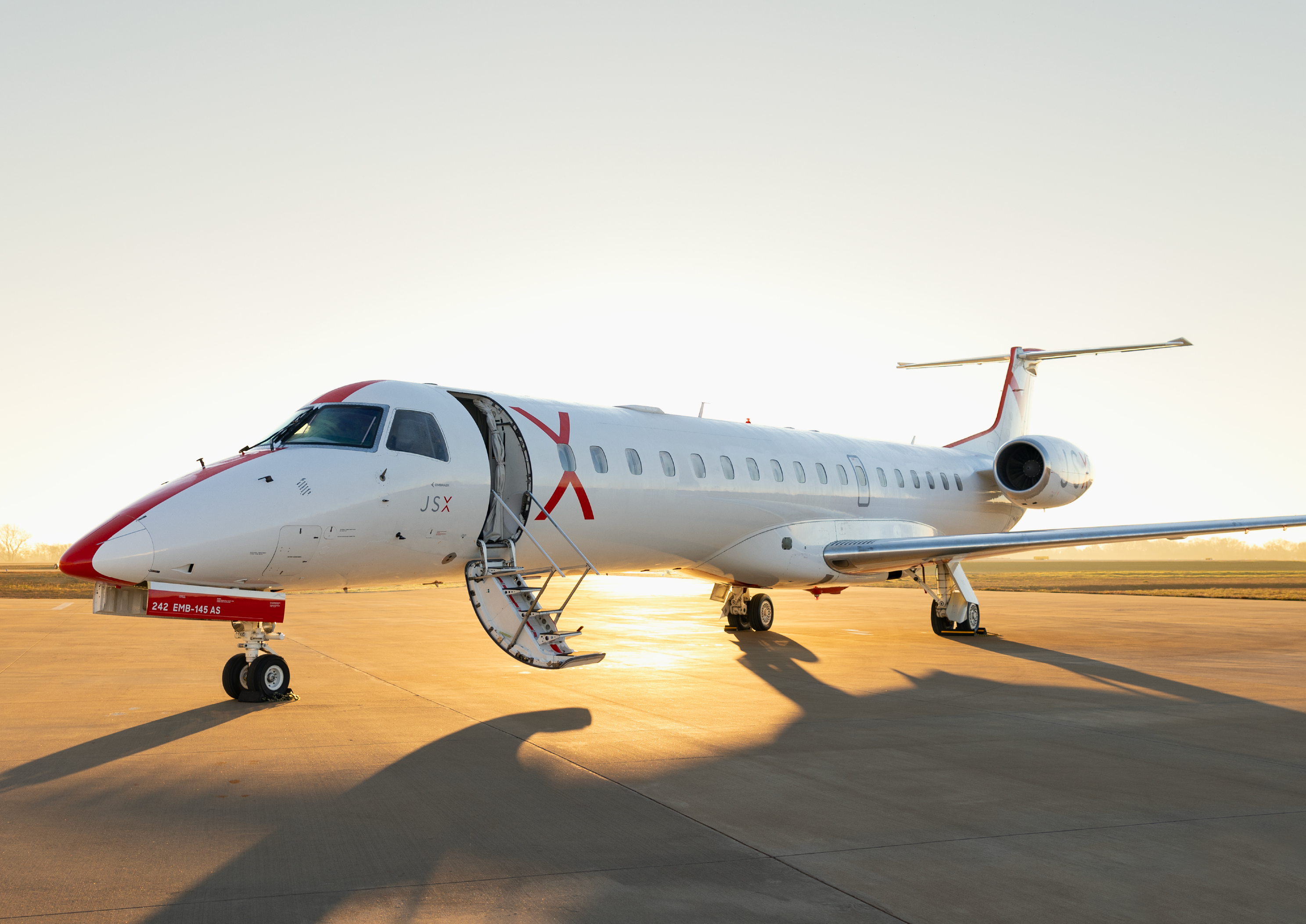 JSX aircraft on the ramp